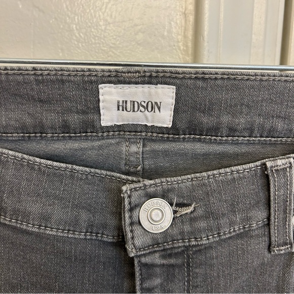 Hudson Krista Super Skinny Jeans Gray Denim Distressed Women’s Size 30 - Picture 6 of 12